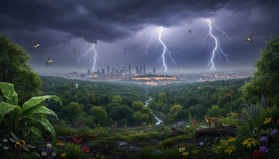 Ankara'da Gök Gürültülü Sağanak ve Doğanın Canlanması