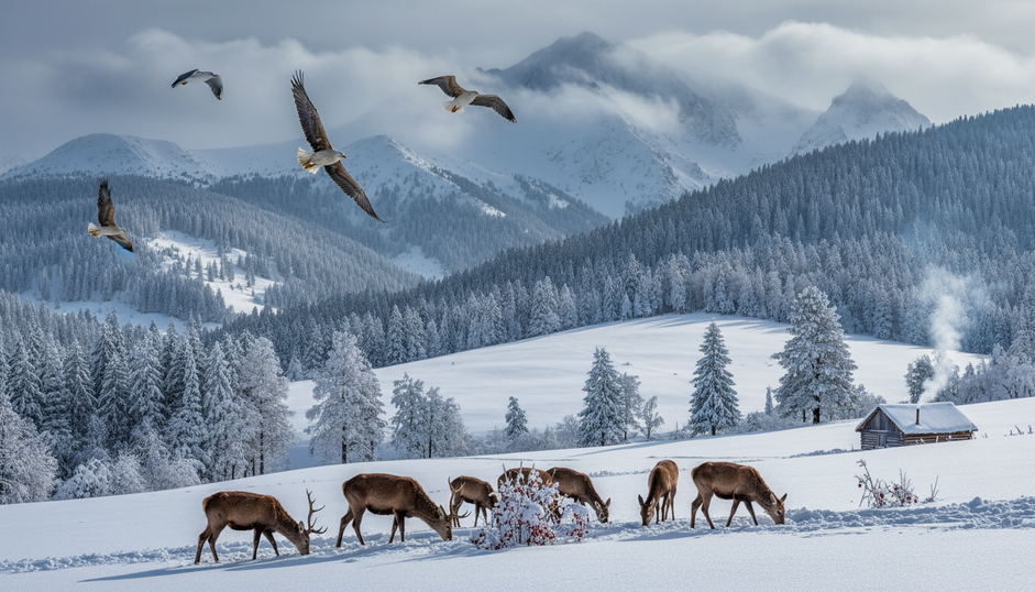 Kars'ın Yüksek Kesimlerinde Kar Yağışı ve Ekosistem