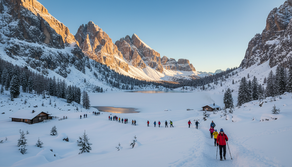 Dolomitler'de Unutulmaz Kış Yürüyüşü Deneyimi
