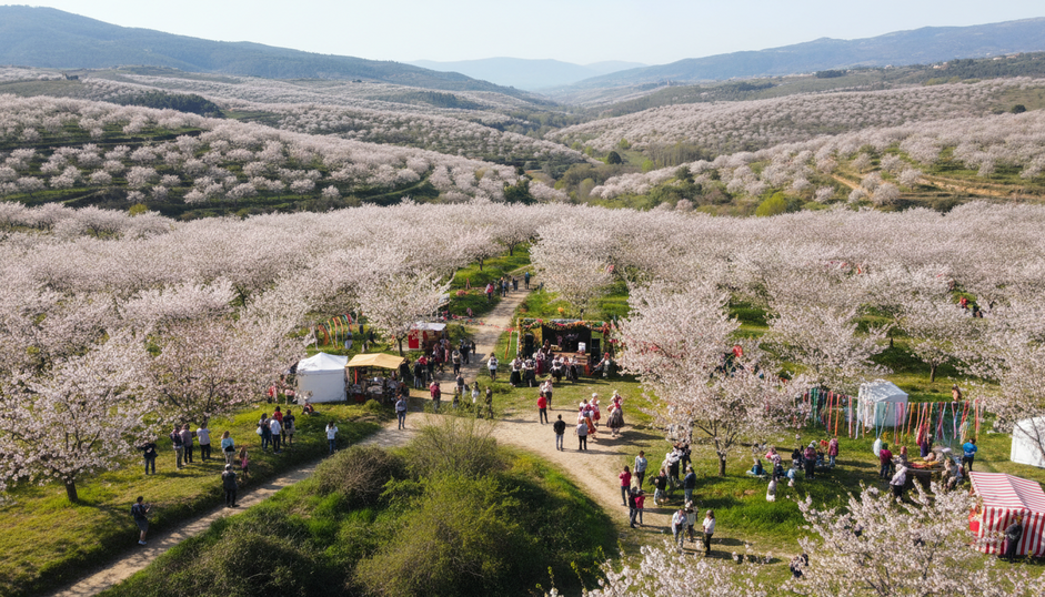İspanya'nın Jerte Vadisi Kiraz Çiçeği Sezonu